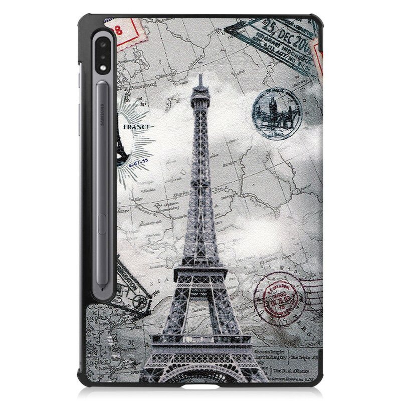 Custodia Samsung Galaxy Tab S8 / Tab S7 Porta Stilo Torre Eiffel