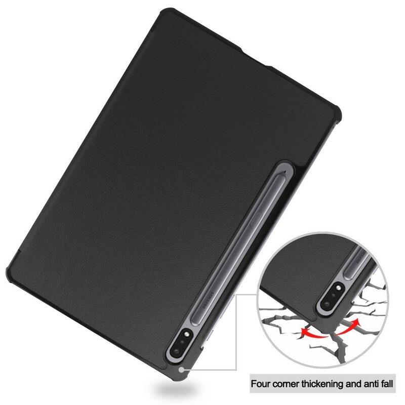 Custodia Samsung Galaxy Tab S8 / Tab S7 Portapenne A Tre Pieghe