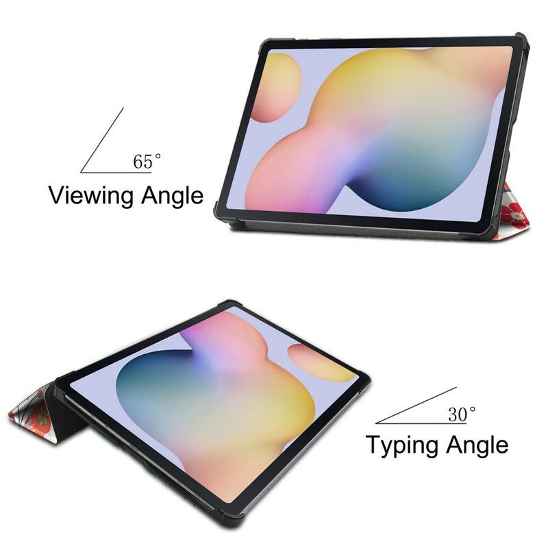 Custodia Samsung Galaxy Tab S8 / Tab S7 Portapenne Fiore Vintage