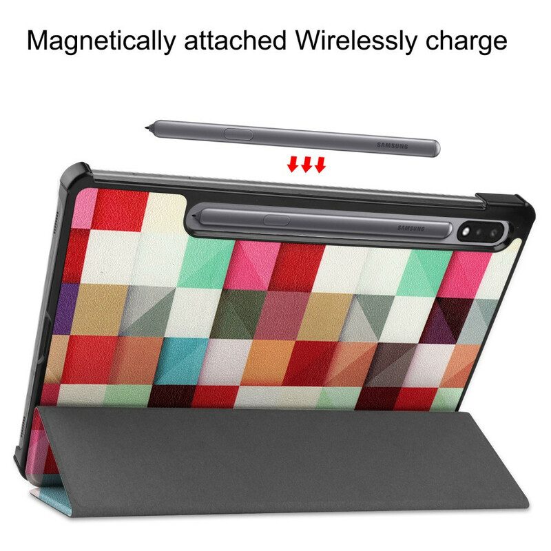 Custodia Samsung Galaxy Tab S8 / Tab S7 Portapenne In Mosaico