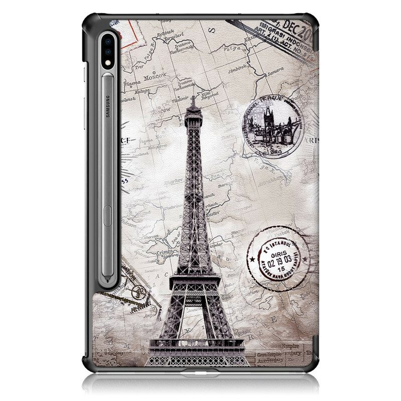 Custodia Samsung Galaxy Tab S8 / Tab S7 Torre Eiffel Rinforzata
