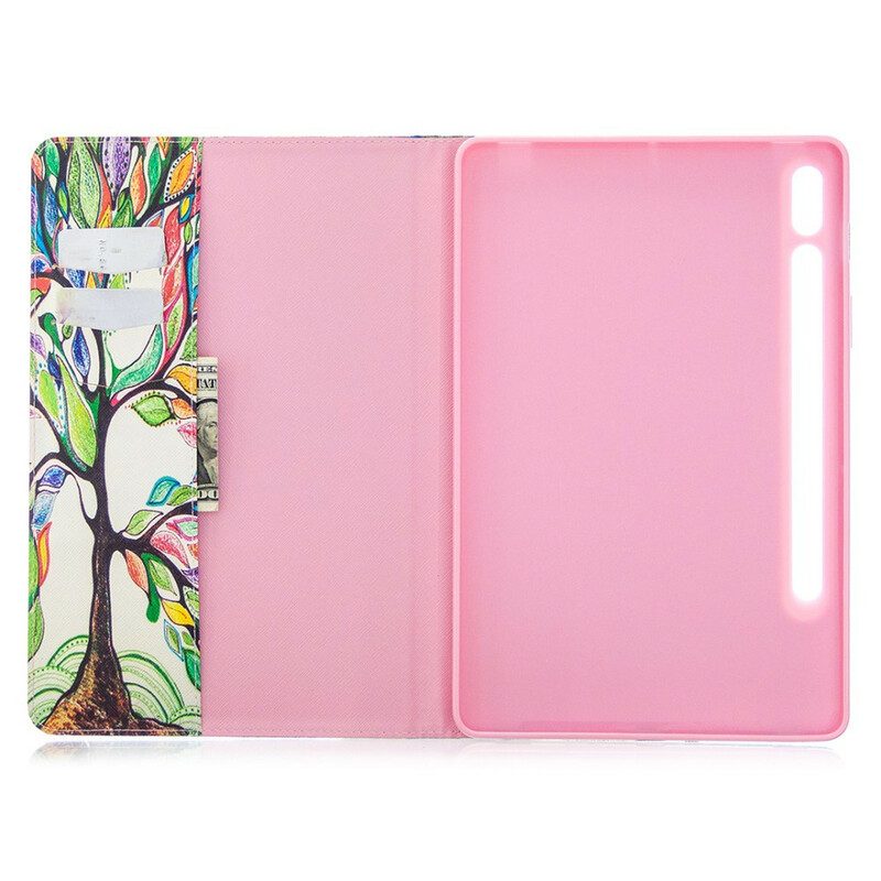 Folio Cover Samsung Galaxy Tab S8 / Tab S7 Albero Colorato