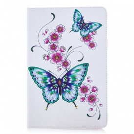 Folio Cover Samsung Galaxy Tab S8 / Tab S7 Farfalle Dell'acquerello
