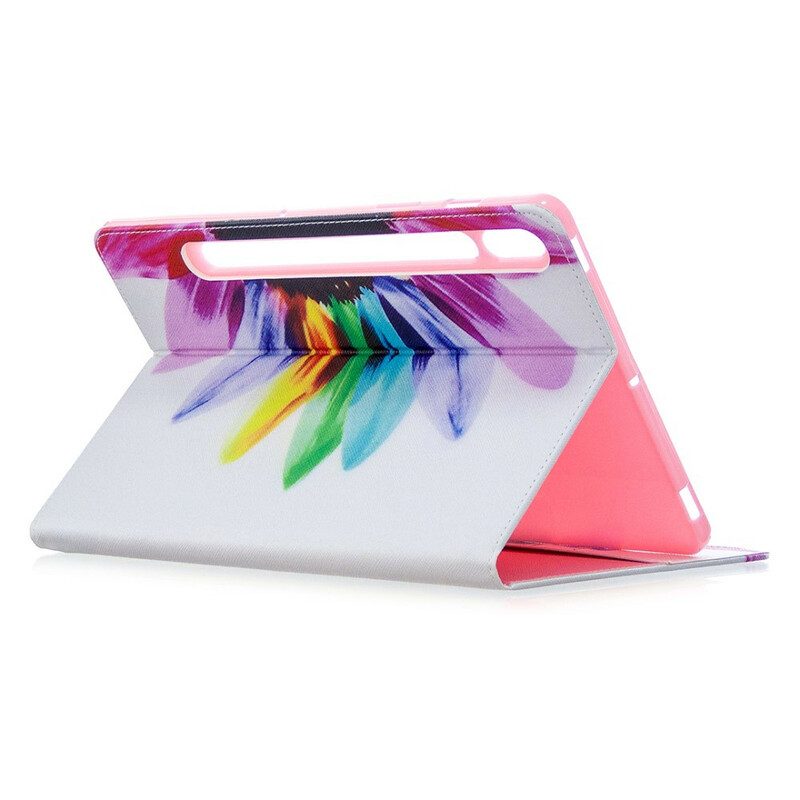 Folio Cover Samsung Galaxy Tab S8 / Tab S7 Fiore Dell'acquerello