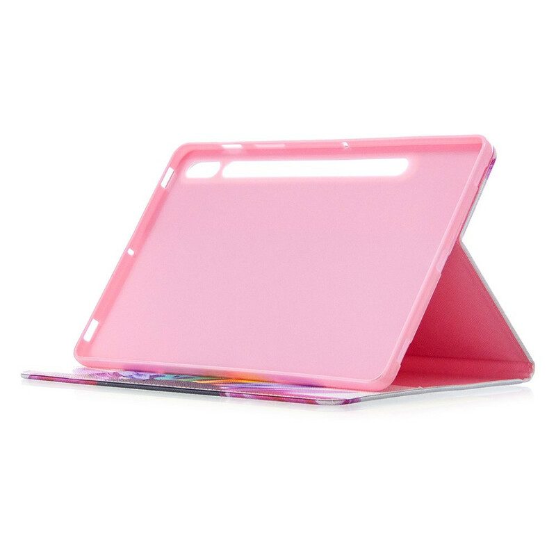Folio Cover Samsung Galaxy Tab S8 / Tab S7 Fiore Dell'acquerello