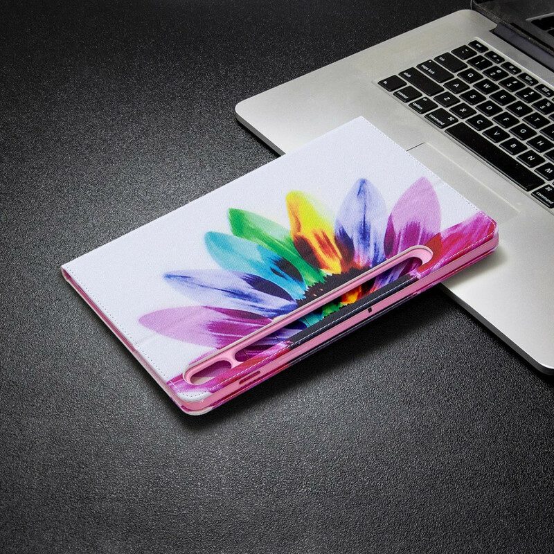 Folio Cover Samsung Galaxy Tab S8 / Tab S7 Fiore Dell'acquerello