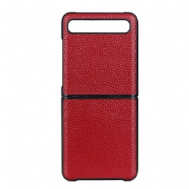 Folio Cover Samsung Galaxy Z Flip Custodia in pelle Ecopelle Litchi