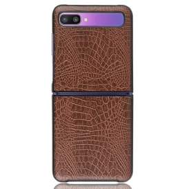 Folio Cover Samsung Galaxy Z Flip Custodia in pelle Effetto Pelle Di Coccodrillo