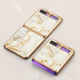 Folio Cover Samsung Galaxy Z Flip Custodia in pelle Stile Marmo Gkk