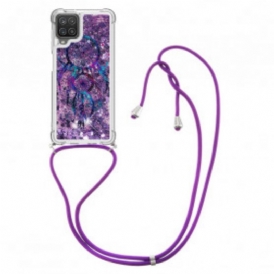 Cover Samsung Galaxy M12 / A12 Acchiappasogni Con Coulisse Con Paillettes