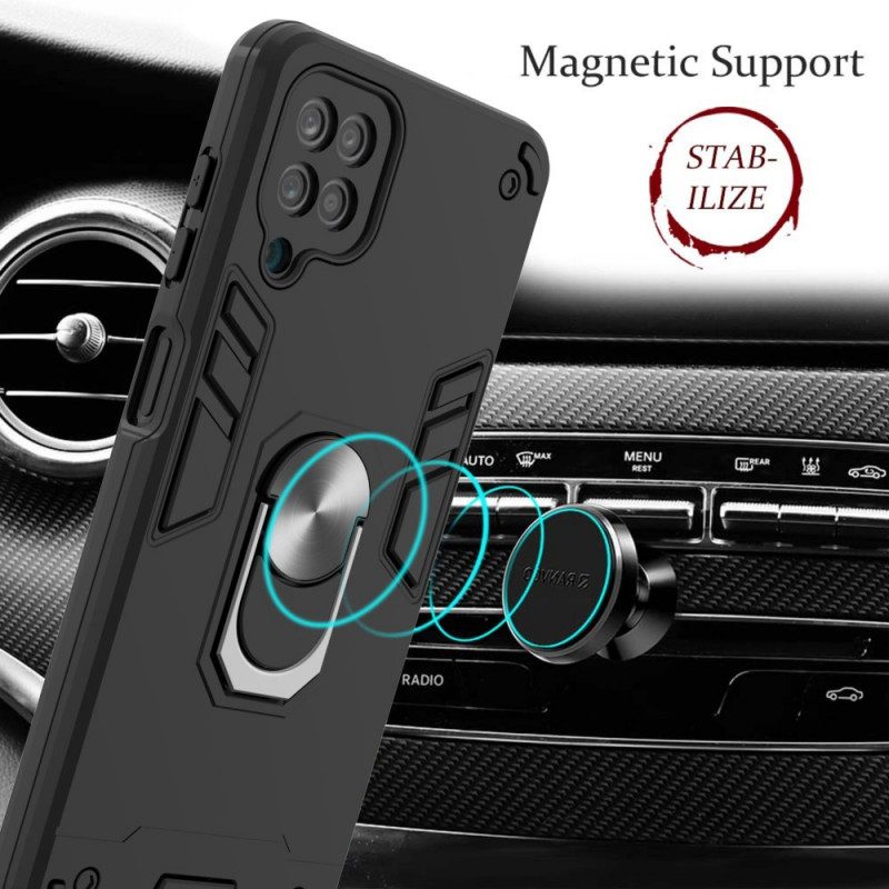 Cover Samsung Galaxy M12 / A12 Design Con Staffa Ad Anello
