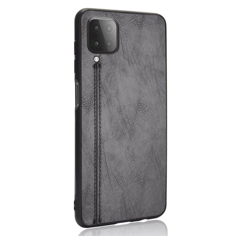 Cover Samsung Galaxy M12 / A12 Effetto Pelle Couture
