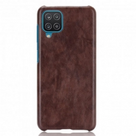 Cover Samsung Galaxy M12 / A12 Effetto Pelle Litchi