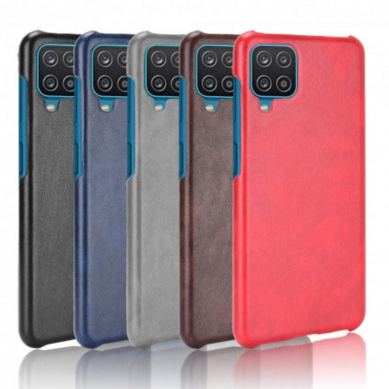 Cover Samsung Galaxy M12 / A12 Effetto Pelle Litchi