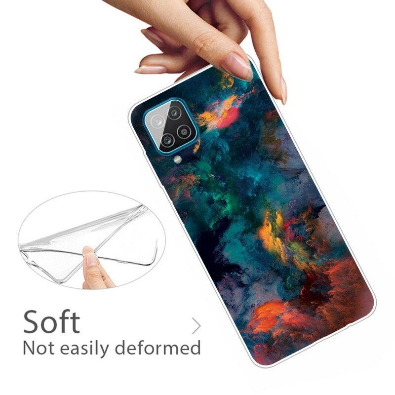 Cover Samsung Galaxy M12 / A12 Nuvole Colorate
