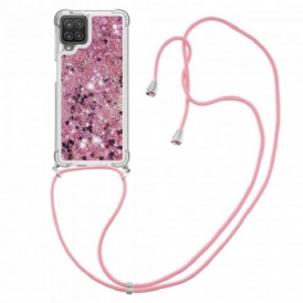 Cover Samsung Galaxy M12 / A12 Paillettes Con Coulisse