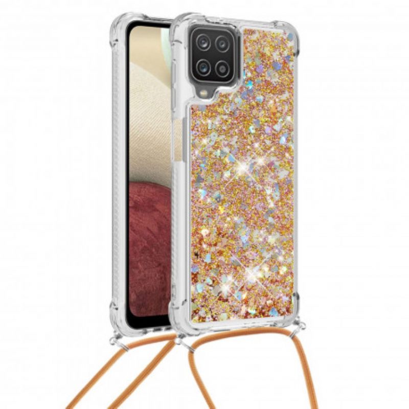 Cover Samsung Galaxy M12 / A12 Paillettes Con Coulisse