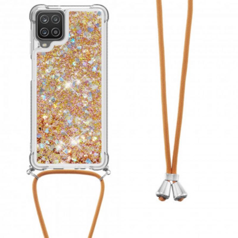 Cover Samsung Galaxy M12 / A12 Paillettes Con Coulisse