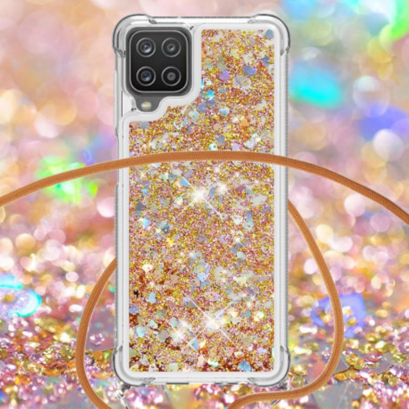 Cover Samsung Galaxy M12 / A12 Paillettes Con Coulisse