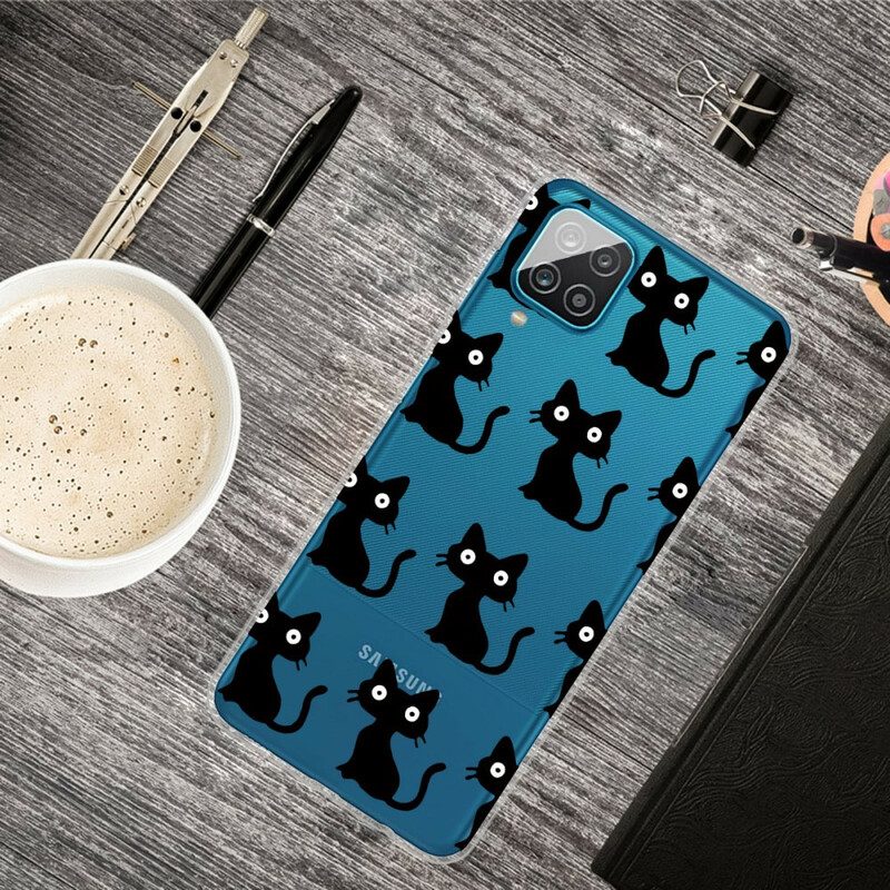 Cover Samsung Galaxy M12 / A12 Più Gatti Neri