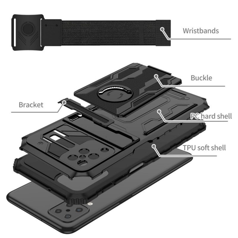 Cover Samsung Galaxy M12 / A12 Portacarte Con Cerniera E Supporto