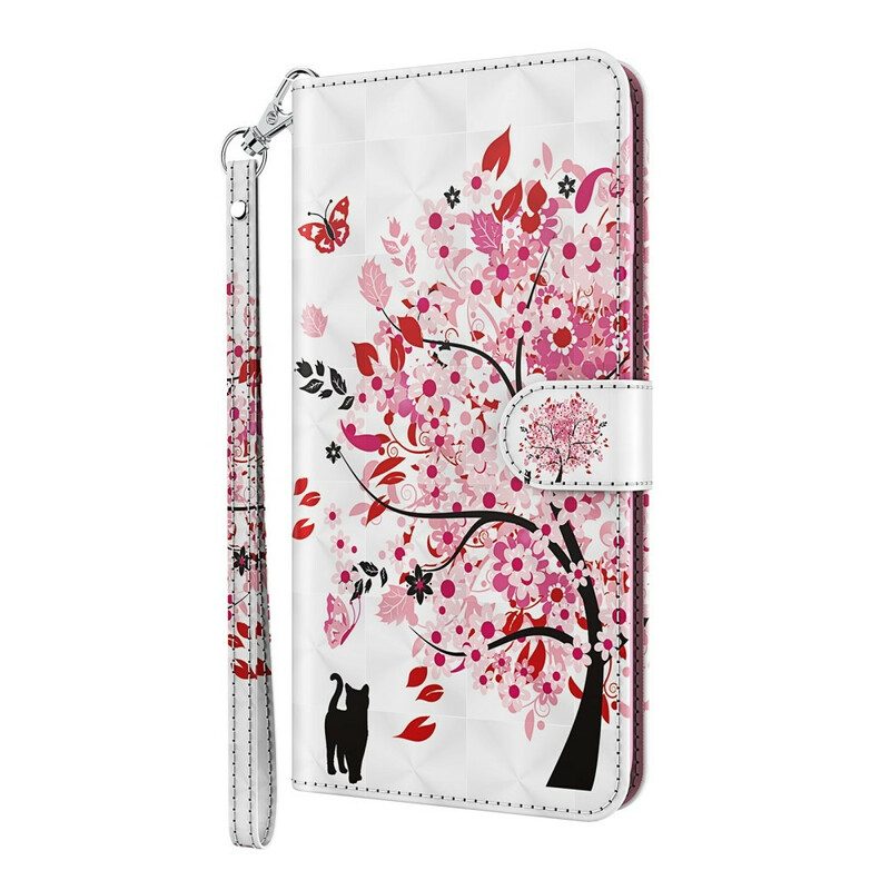 Custodia in pelle Samsung Galaxy M12 / A12 Albero Rosa