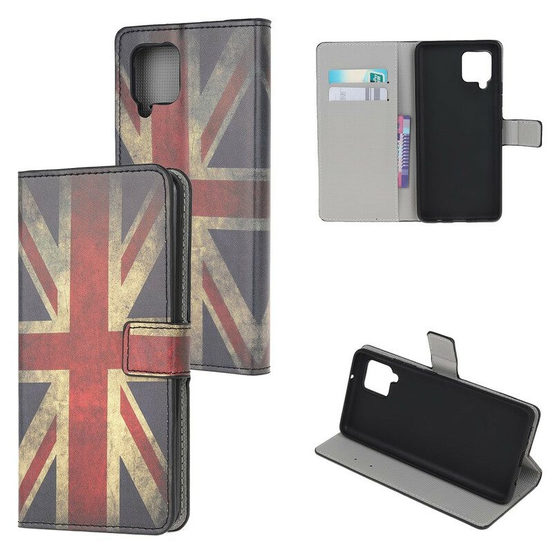 Custodia in pelle Samsung Galaxy M12 / A12 Bandiera Dell'inghilterra