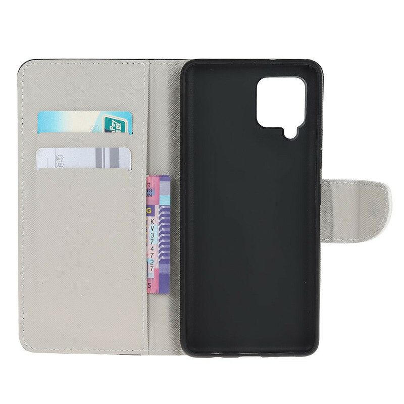 Custodia in pelle Samsung Galaxy M12 / A12 Camuffamento Militare