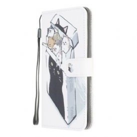 Custodia in pelle Samsung Galaxy M12 / A12 Consegna Gatti Con Perizoma