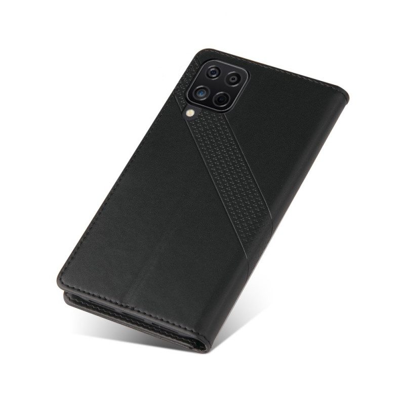 Custodia in pelle Samsung Galaxy M12 / A12 Effetto Pelle Gq.utrobe