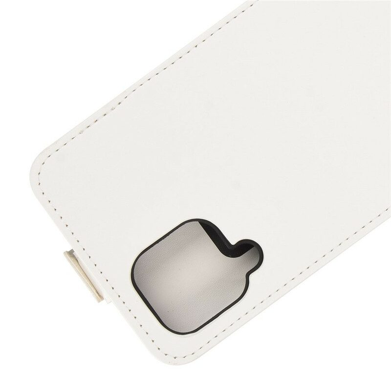 Custodia in pelle Samsung Galaxy M12 / A12 Folio Cover Patta Verticale Effetto Pelle
