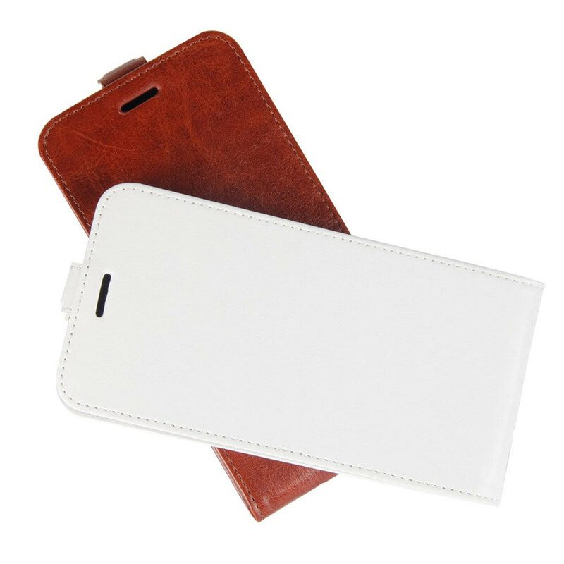 Custodia in pelle Samsung Galaxy M12 / A12 Folio Cover Patta Verticale Effetto Pelle