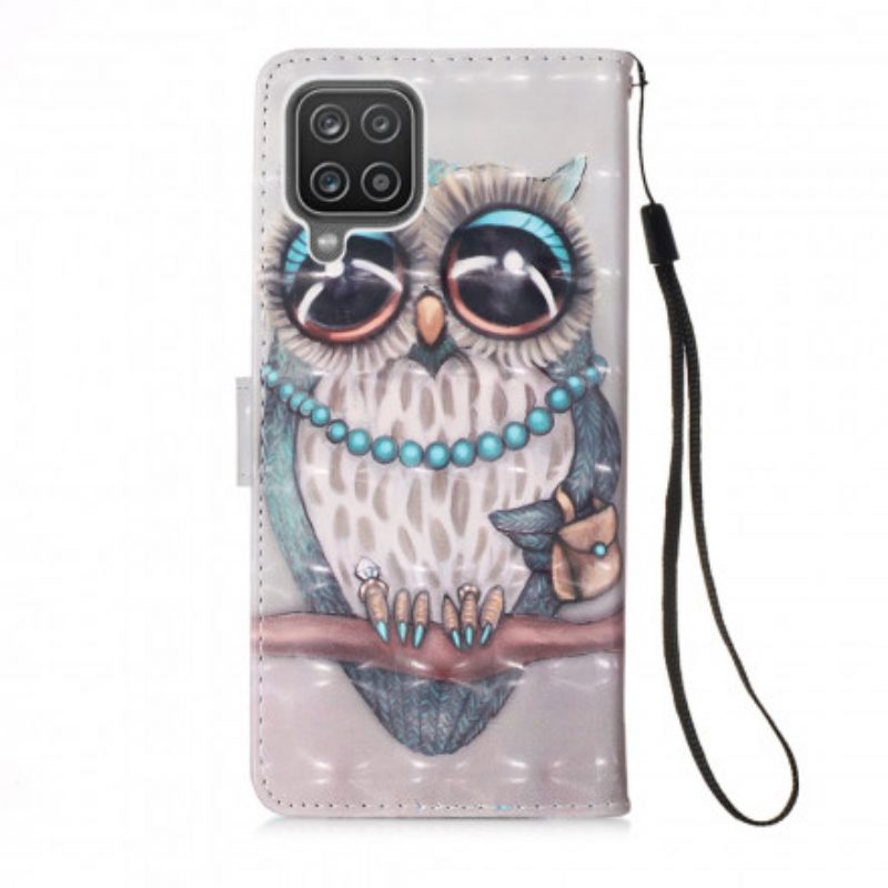 Custodia in pelle Samsung Galaxy M12 / A12 Signorina Gufo