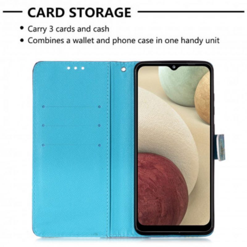 Custodia in pelle Samsung Galaxy M12 / A12 Signorina Gufo