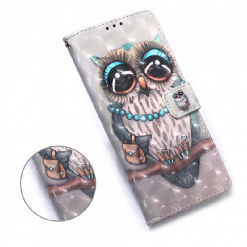 Custodia in pelle Samsung Galaxy M12 / A12 Signorina Gufo