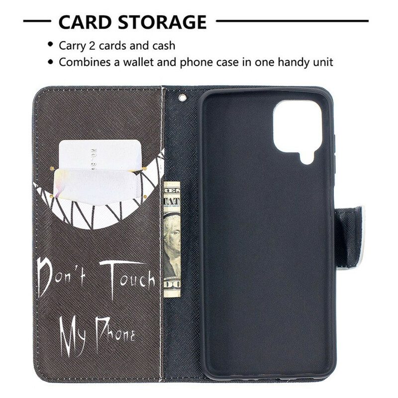 Custodia in pelle Samsung Galaxy M12 / A12 Telefono Del Diavolo