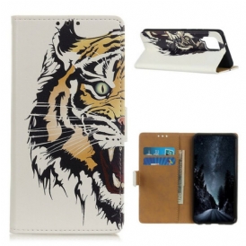 Custodia in pelle Samsung Galaxy M12 / A12 Tigre Feroce