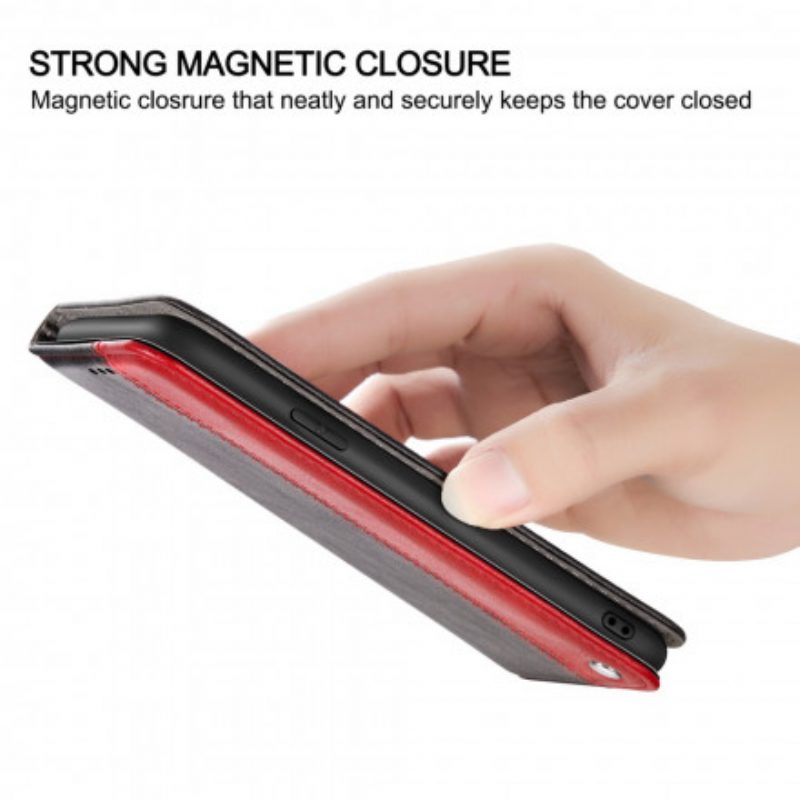 Folio Cover Samsung Galaxy M12 / A12 Custodia in pelle Effetto Pelle Bicolore