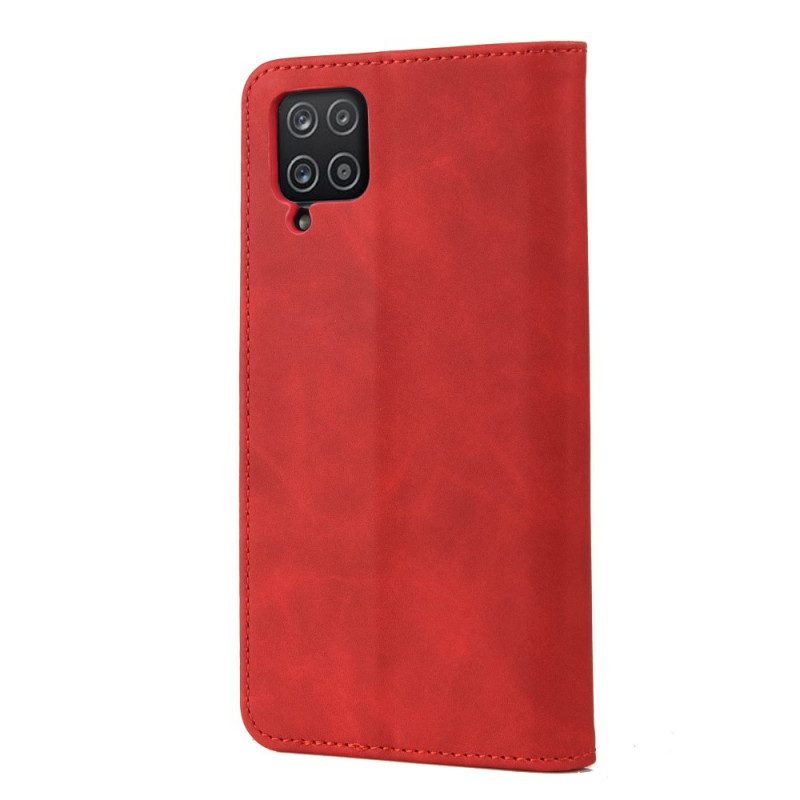 Folio Cover Samsung Galaxy M12 / A12 Custodia in pelle Effetto Pelle Business Bicolore