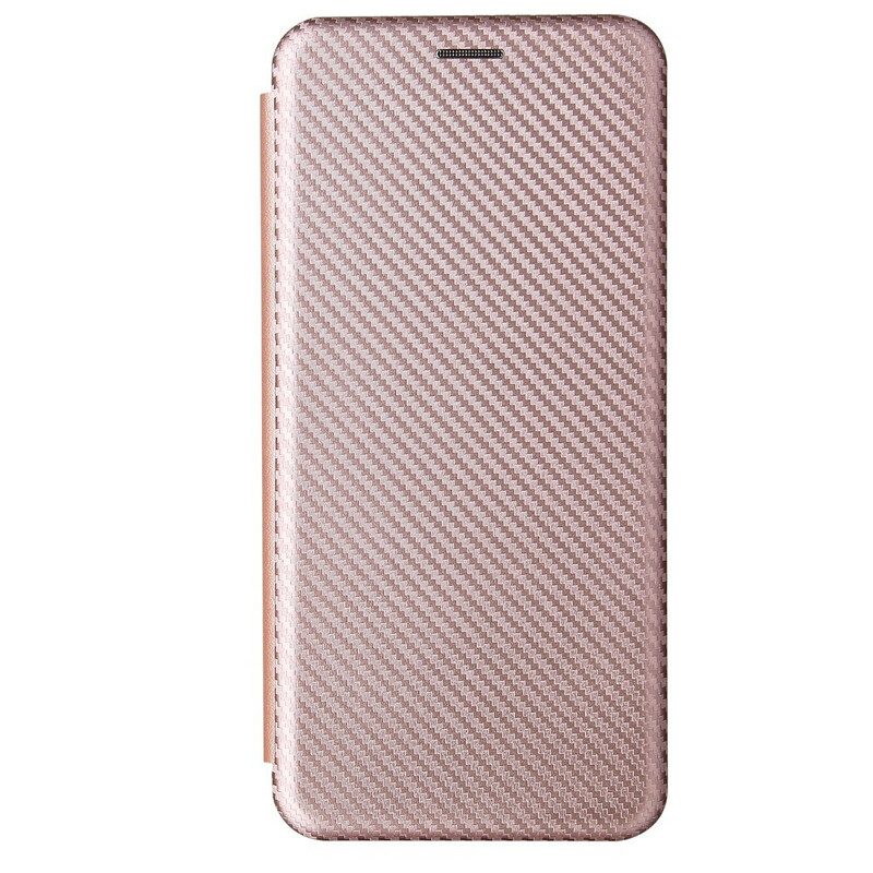 Folio Cover Samsung Galaxy M12 / A12 Custodia in pelle /fibra Di Carbonio