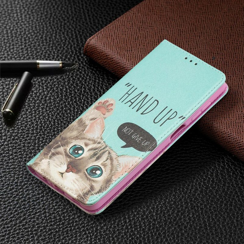 Folio Cover Samsung Galaxy M12 / A12 Custodia in pelle Mano In Alto