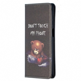 Folio Cover Samsung Galaxy M12 / A12 Custodia in pelle Orso Pericoloso