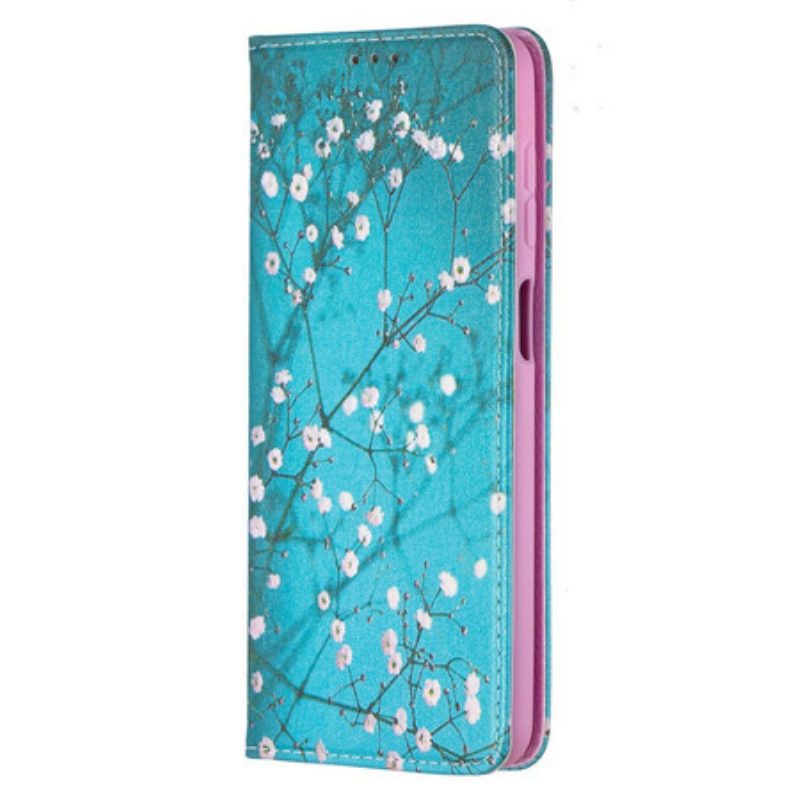 Folio Cover Samsung Galaxy M12 / A12 Custodia in pelle Rami Fioriti