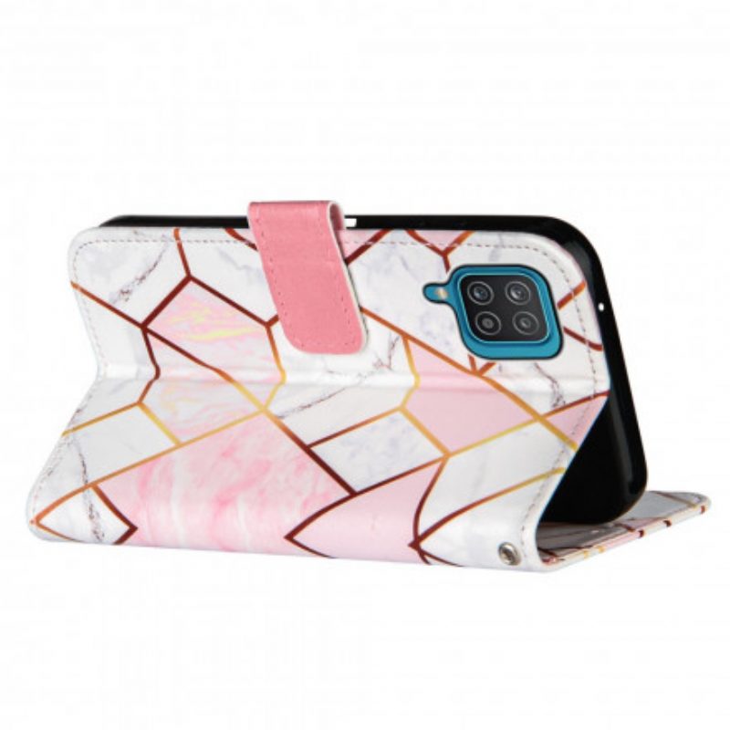 Folio Cover Samsung Galaxy M12 / A12 Marmo Geometrico