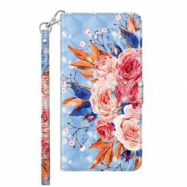 Folio Cover Samsung Galaxy M12 / A12 Punto Luce Romantico Con Cordino