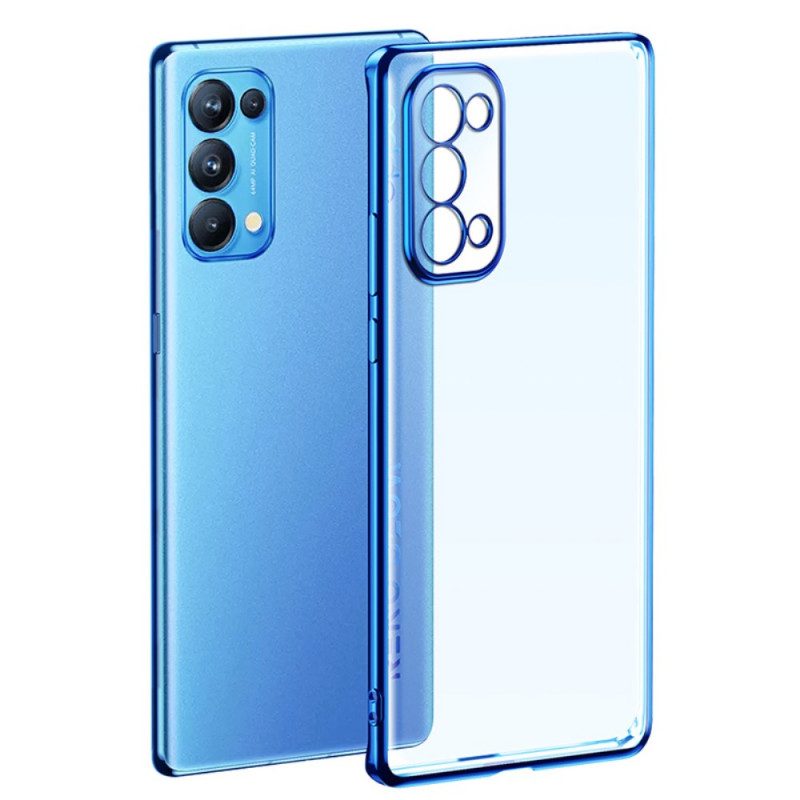 Cover Oppo Find X3 Lite Bordi Stile Metallo Trasparente Sulada
