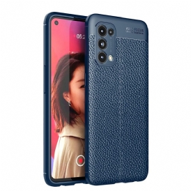 Cover Oppo Find X3 Lite Doppia Linea Litchi Effetto Pelle