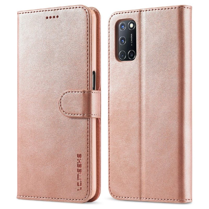 Custodia A Portafoglio Oppo Find X3 Lite Lc.imeeke Effetto Pelle