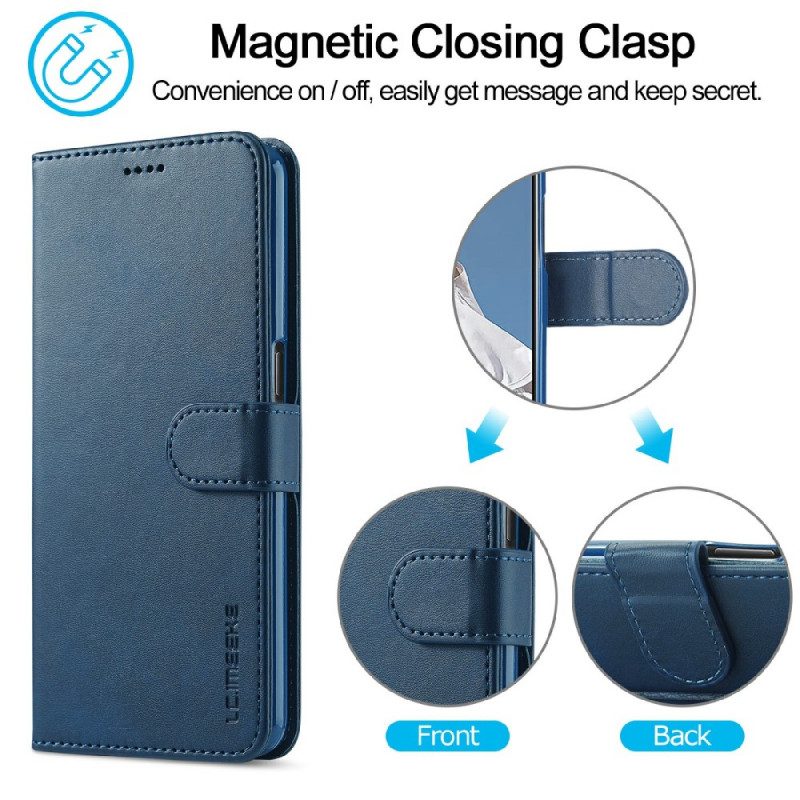 Custodia A Portafoglio Oppo Find X3 Lite Lc.imeeke Effetto Pelle