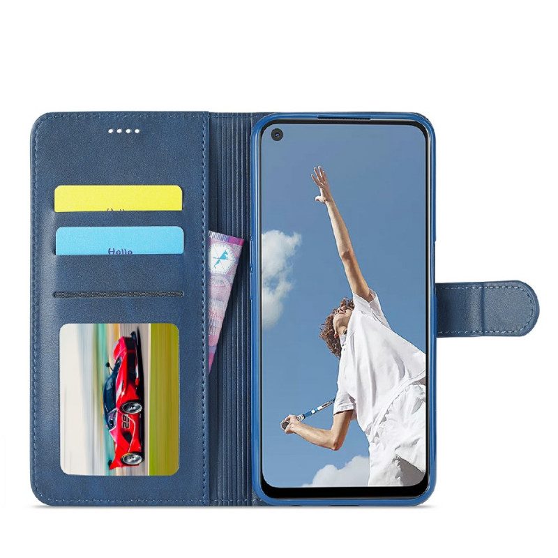 Custodia A Portafoglio Oppo Find X3 Lite Lc.imeeke Effetto Pelle